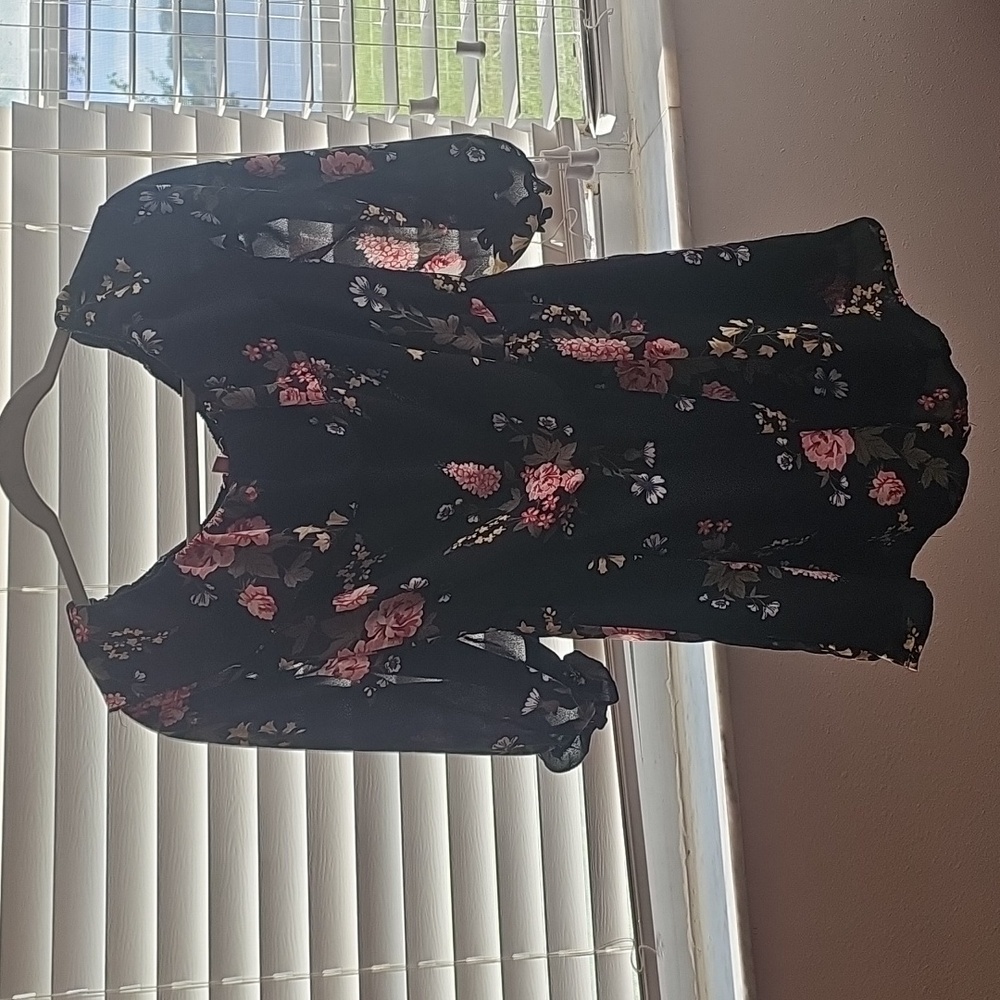 BONGO Romper with Pink and Green Floral Design